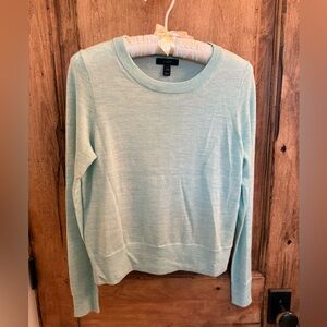 J. Crew Blue Crew Neck Sweater Lightweight Knit